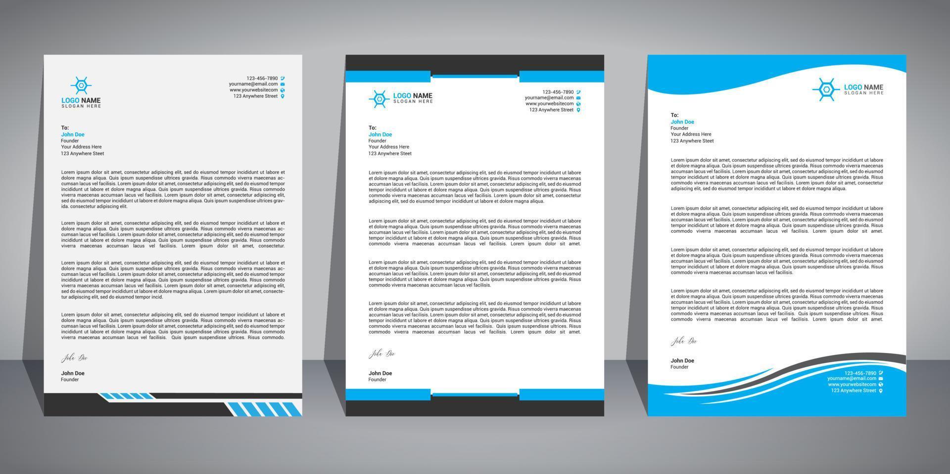 Letterhead design template vector