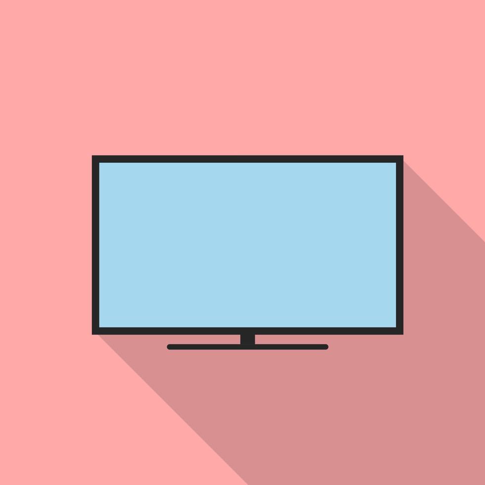 Television broadcast device. Home decoration flat design style. Vector illustration