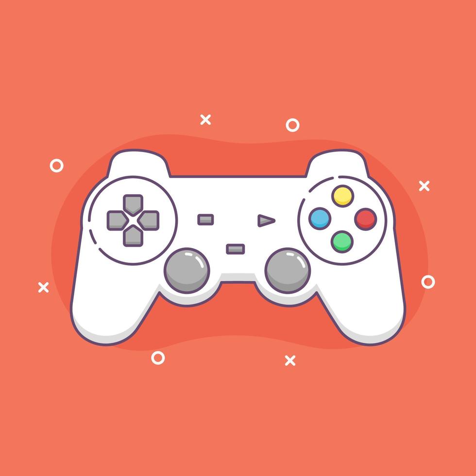 Ilustración de vector de icono de juego de joystick