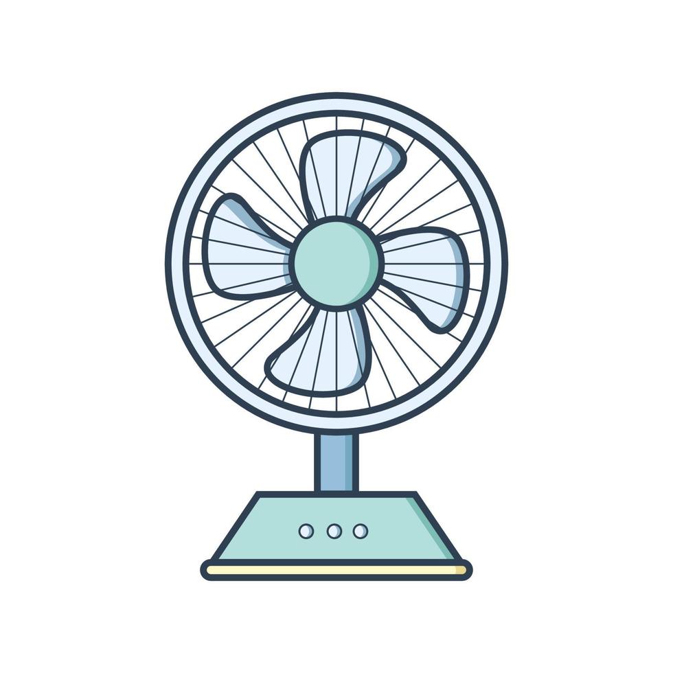 Icono de ventilador eléctrico en estilo de diseño plano. ilustración vectorial vector