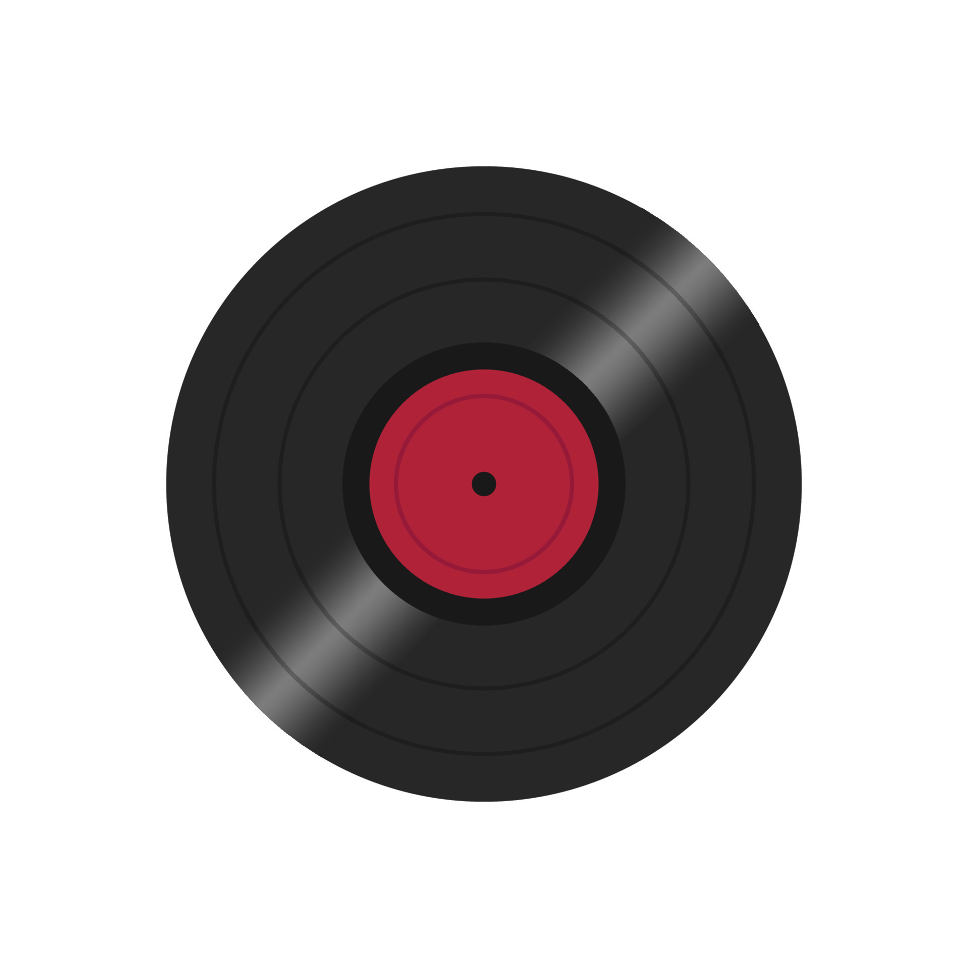 Discos de vinilo y reproductor de música, discoteca partido vector diseño.  Discos de vinilo o discos LP con notas musicales y DJ tocadiscos retro del  club de baile en Imagen Vector de