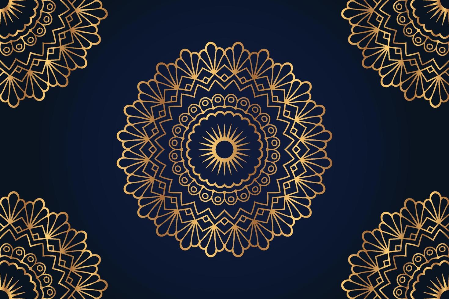 Luxurious golden mandala vector. Luxurious ornamental mandala background with golden pattern. Decorative Arab-style golden mandala. Luxury decoration of mandala pattern with shiny gold color. vector