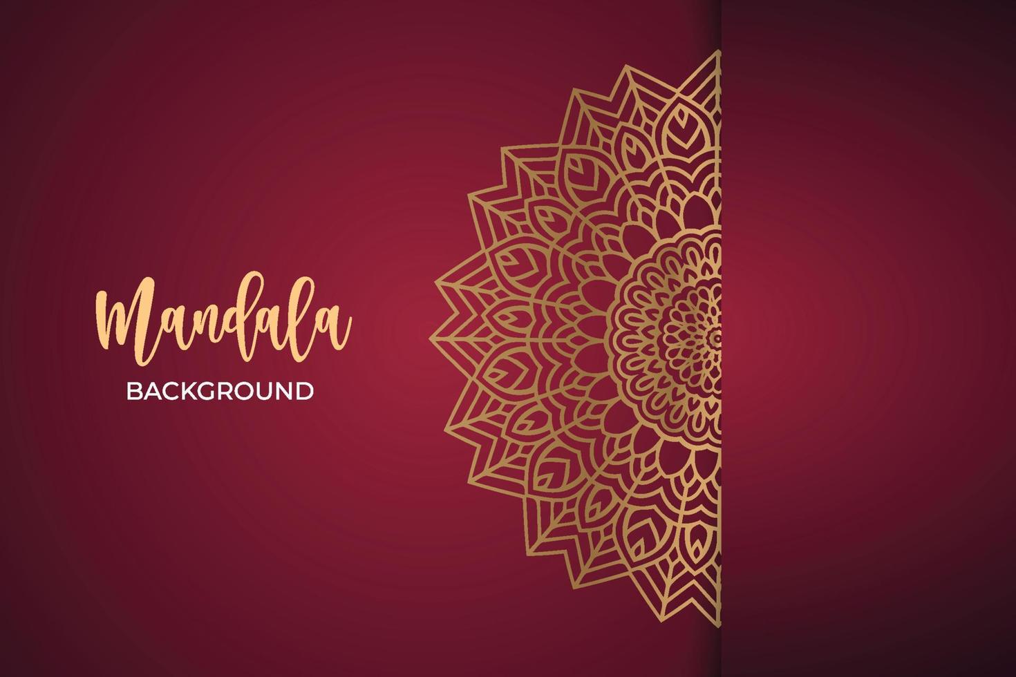Luxurious mandala ornament background with golden pattern. Luxurious golden mandala vector. Decoration Arab-style mandala pattern on a red background. Luxury decoration mandala. vector
