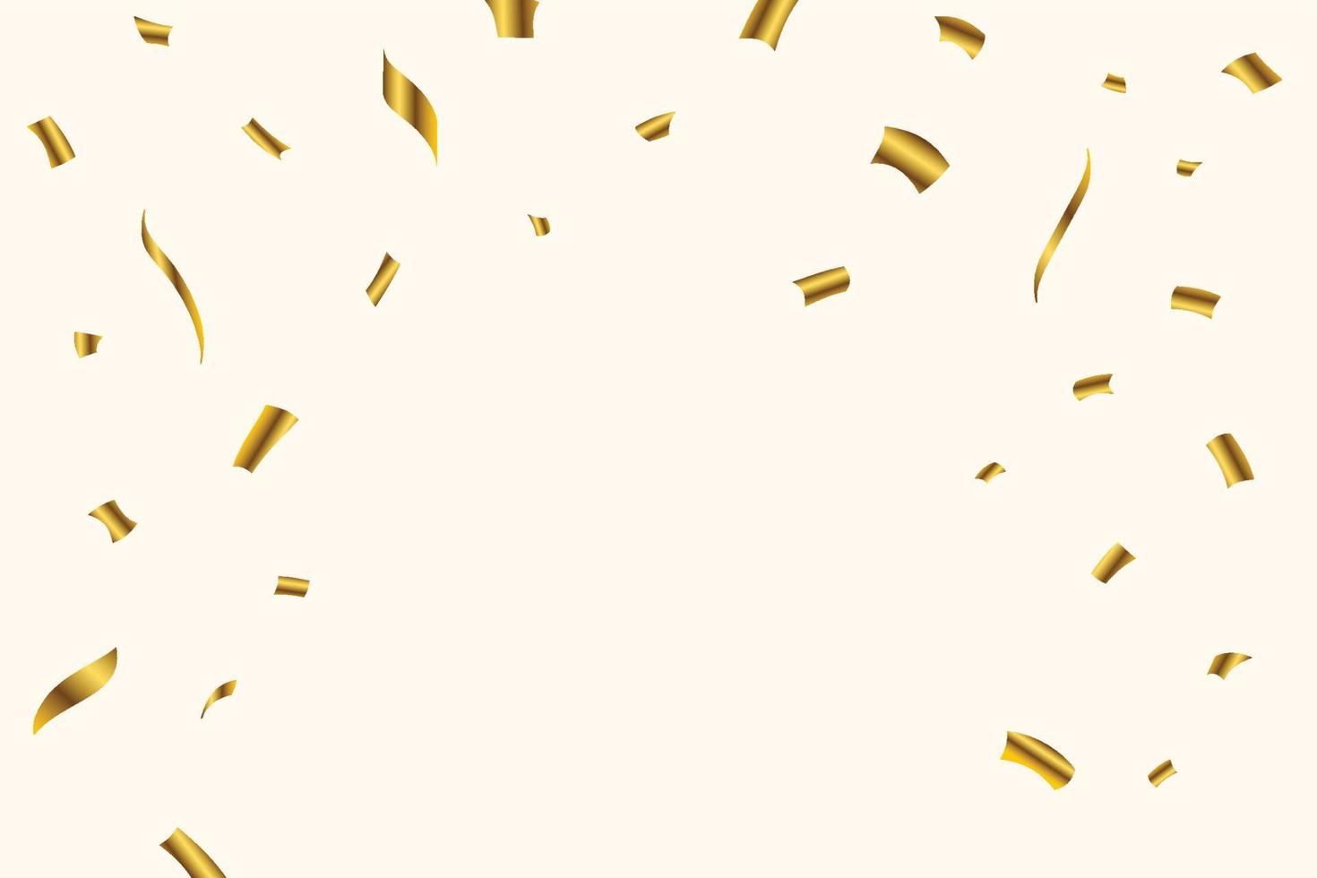 Golden confetti and ribbon falling isolated on transparent background. Event and birthday party celebration. Simple confetti falling illustration. Golden Ribbon falling. Festival elements vector. vector