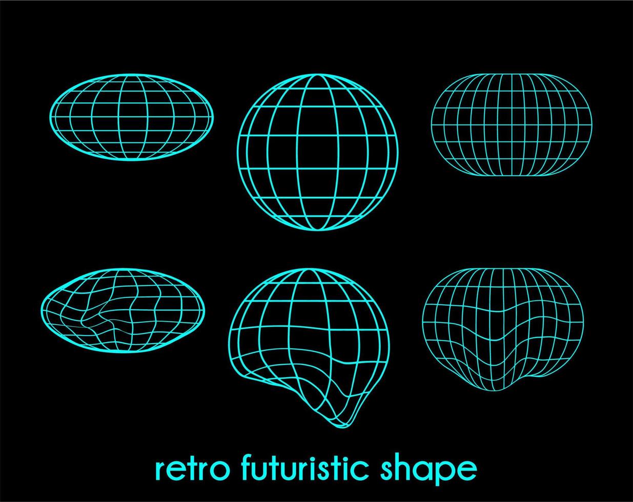 diseño vectorial simple forma futurista retro vector