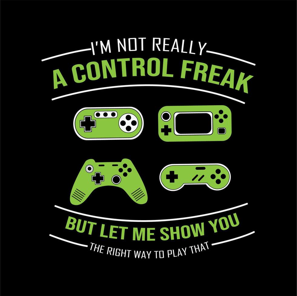 quote gamer and slogan illustration design vector