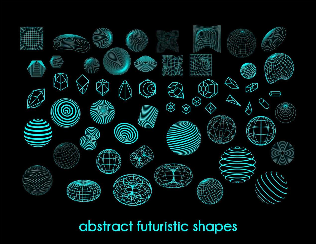 abstract futuristic shapes vector design