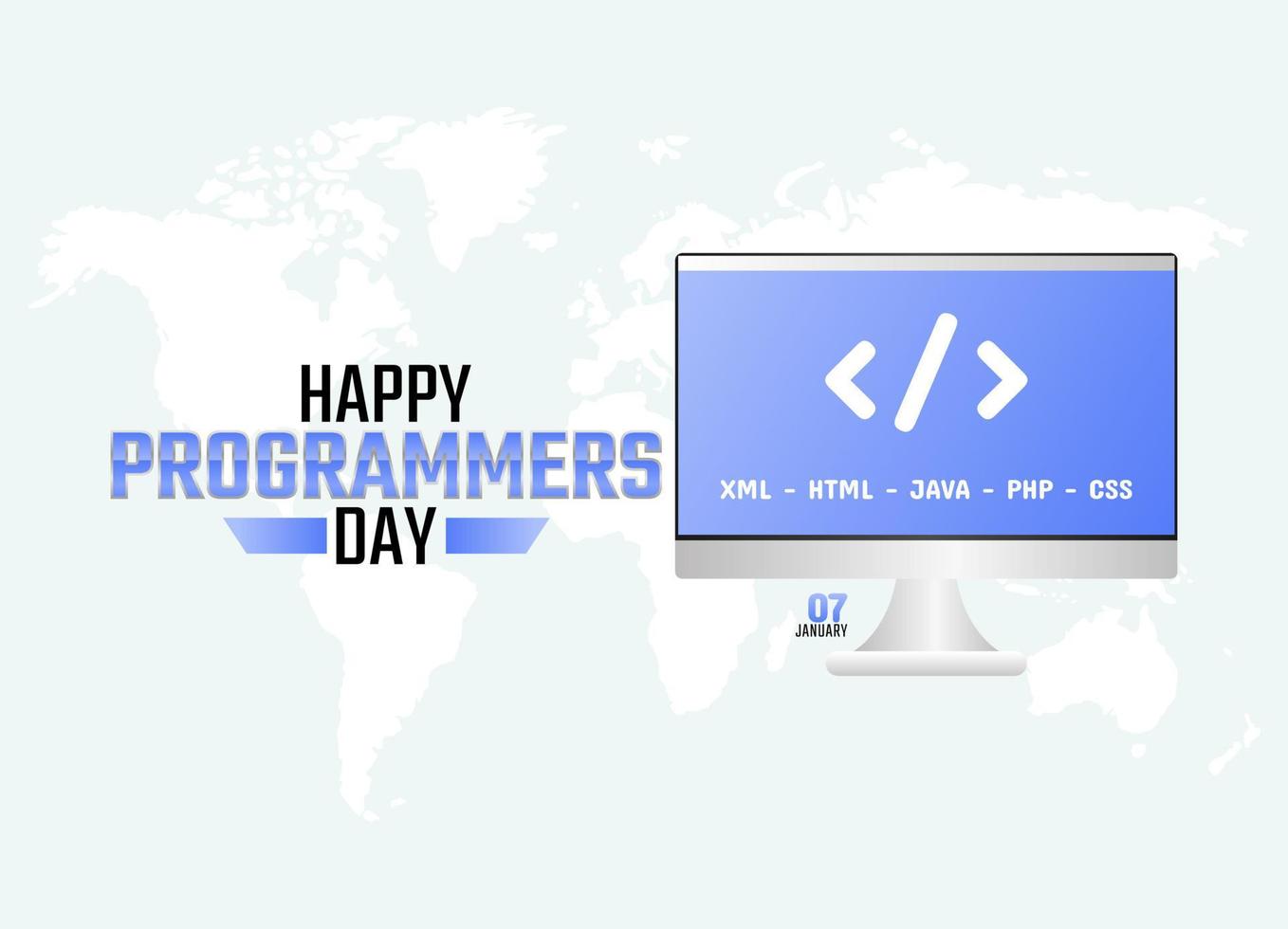 vector graphic of happy programmers day good for happy programmers day