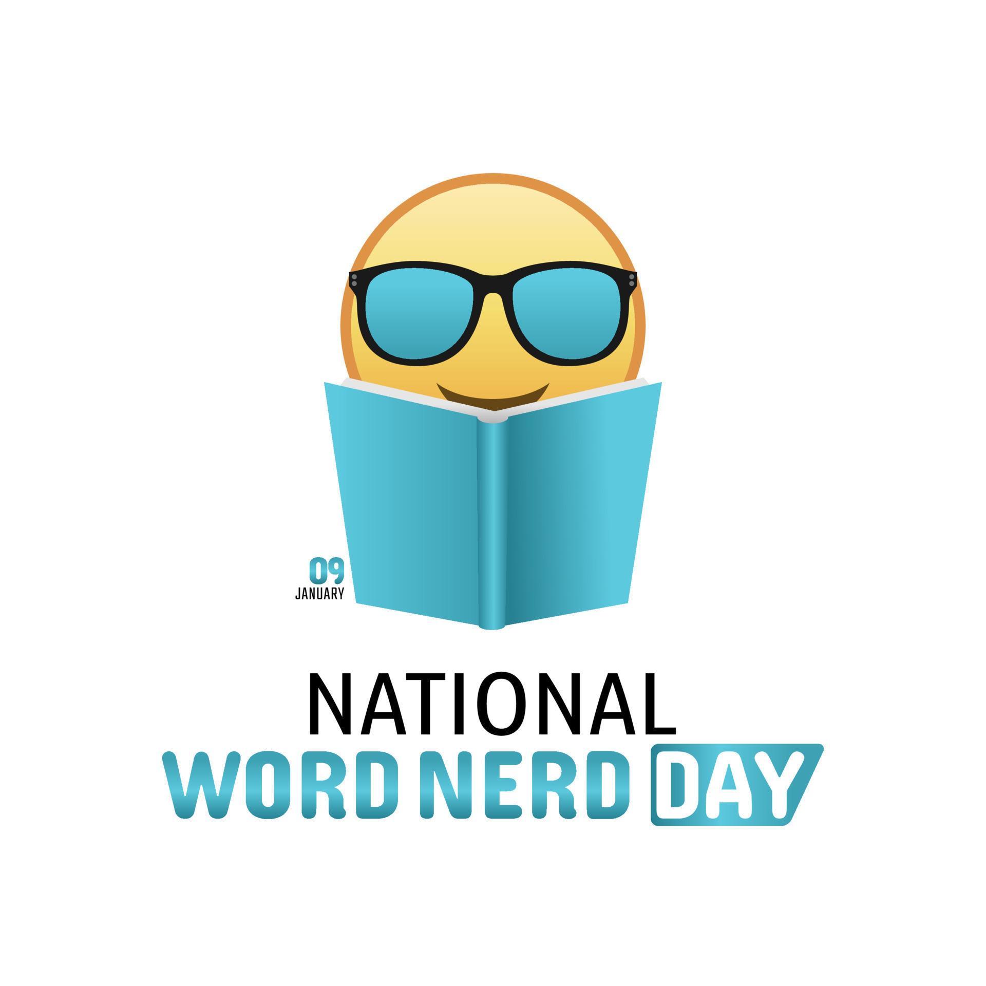 vector graphic of national word nerd day good for national word nerd