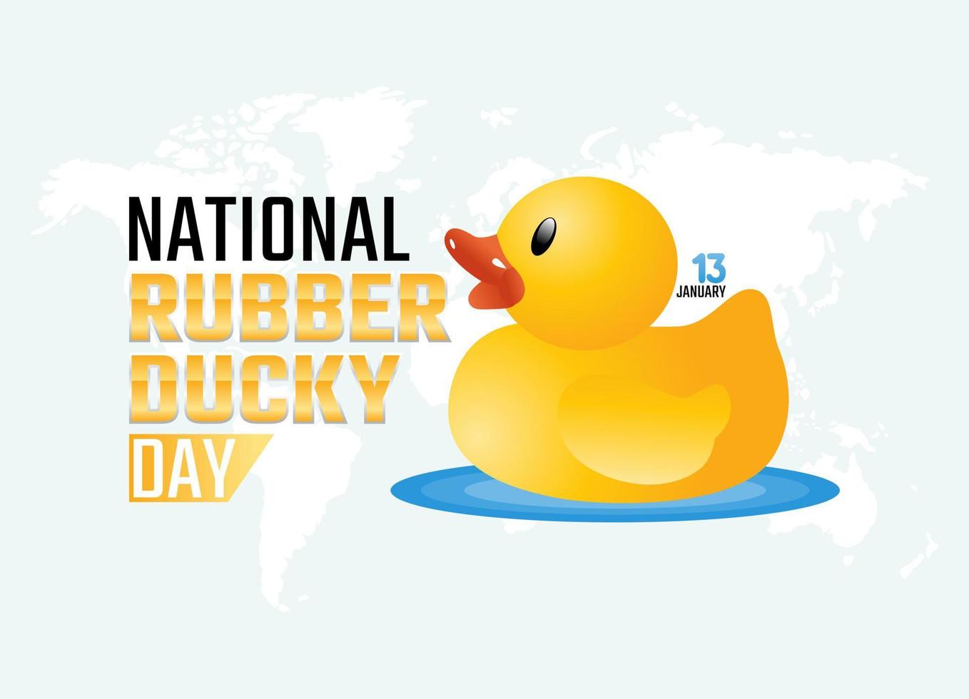 vector graphic of national rubber ducky day good for national rubber