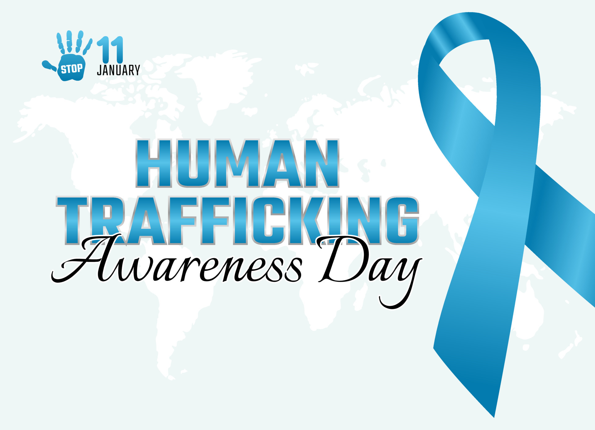 vector graphic of human trafficking awareness day good for human