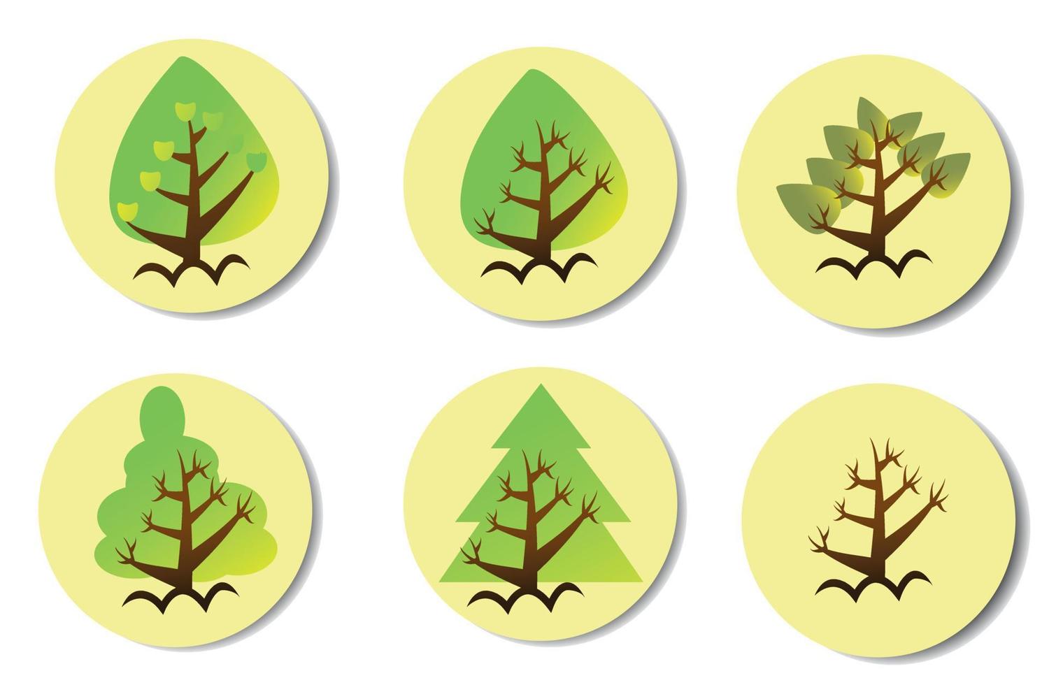 tree tranformation vector illustration