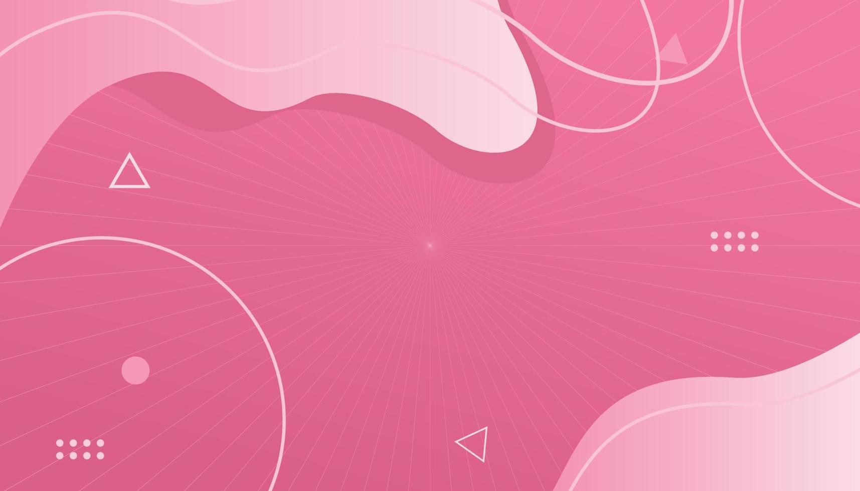 Memphis Pink background with line elements Vector