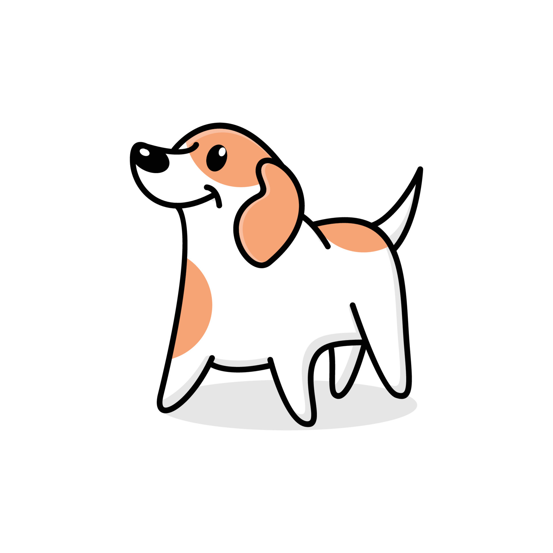 cute dog illustration. suitable for pet shop logo 4814513 Vector ...