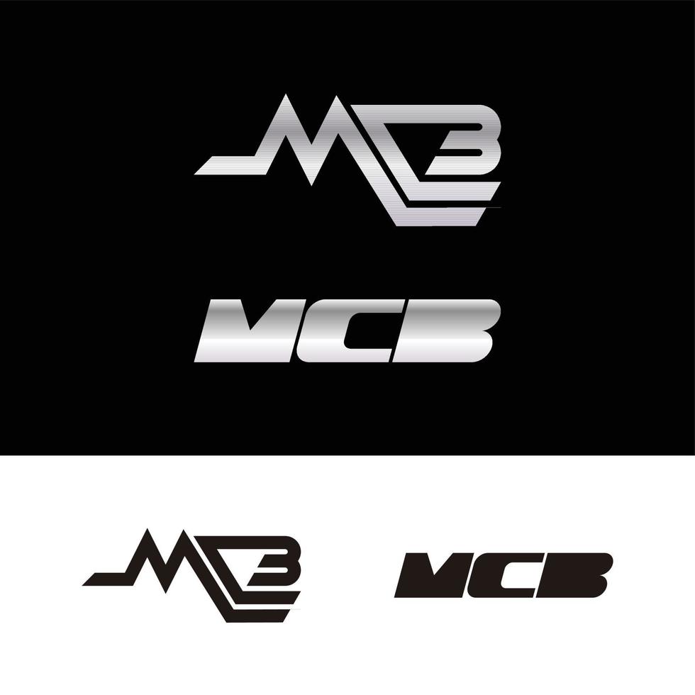 diseño de logotipo de iniciales mcb único. adecuado para negocios de audio vector
