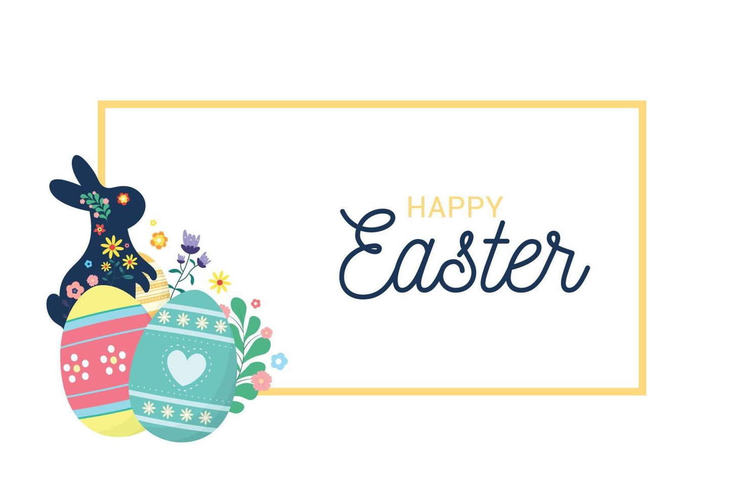 Happy easter day background vector illustration.