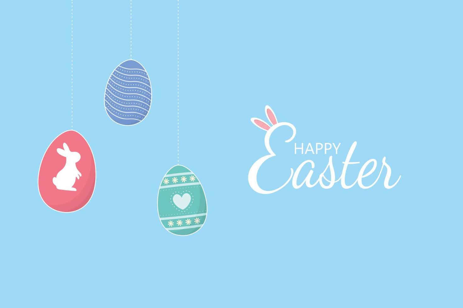 Happy easter day background vector illustration.