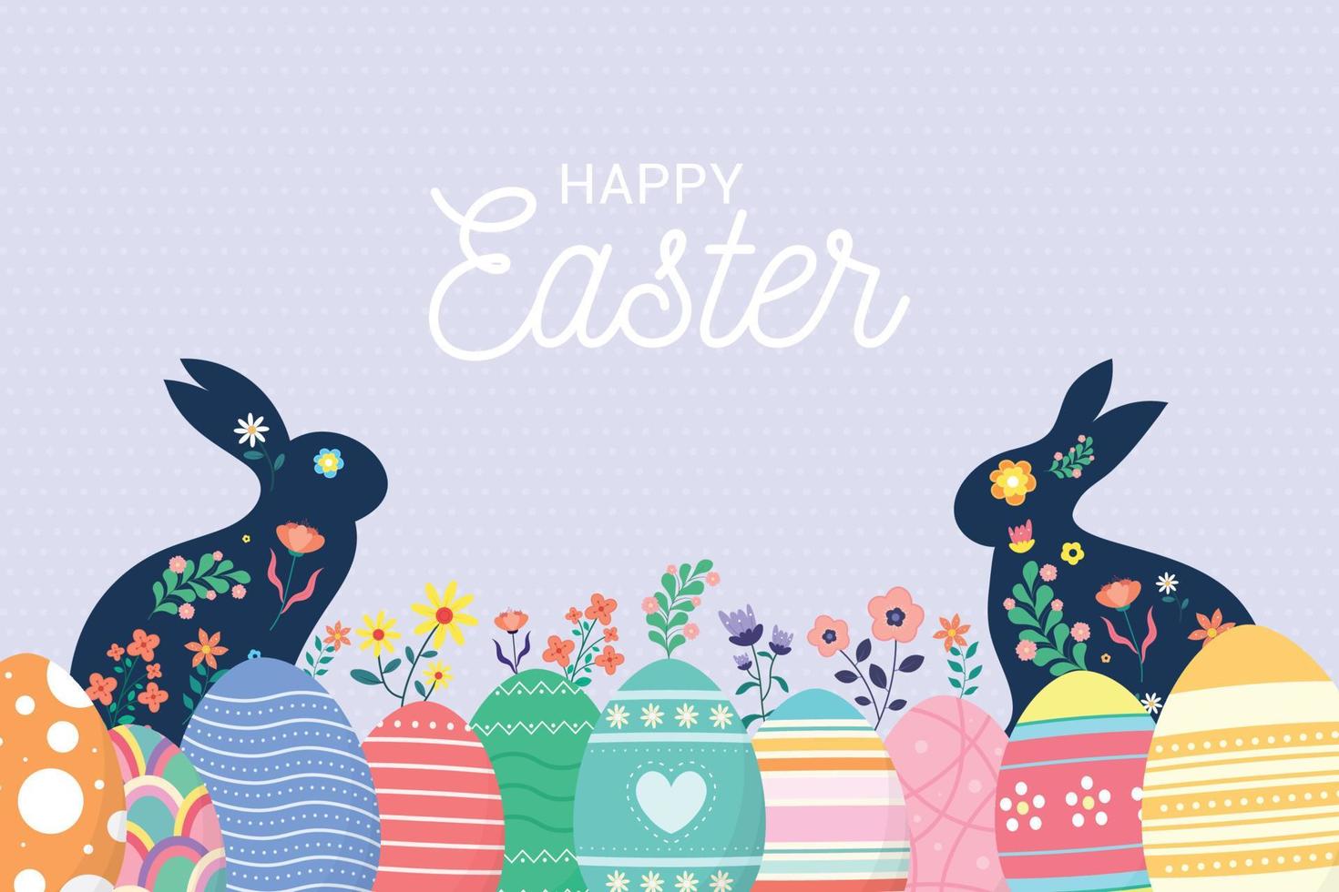 Happy easter day background vector illustration.