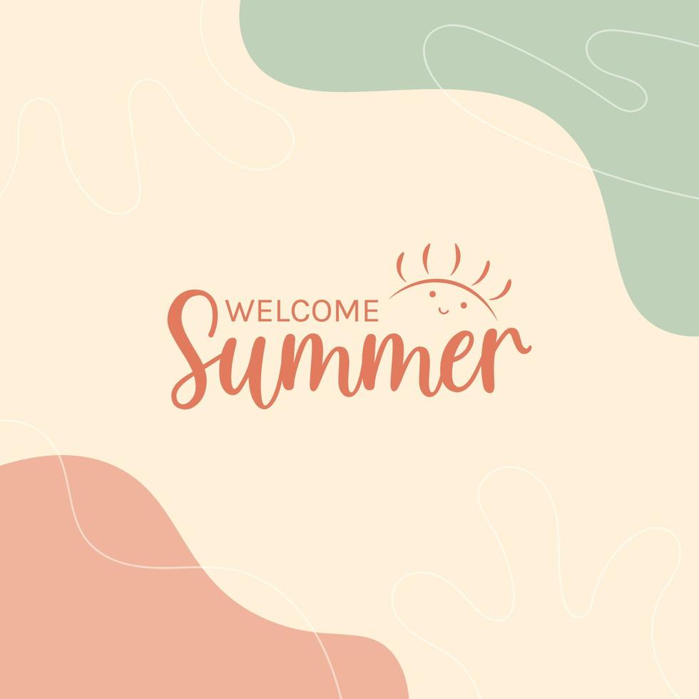 Fondo de vacaciones de verano para historias de redes sociales, plantillas de diseño, ilustración vectorial vector