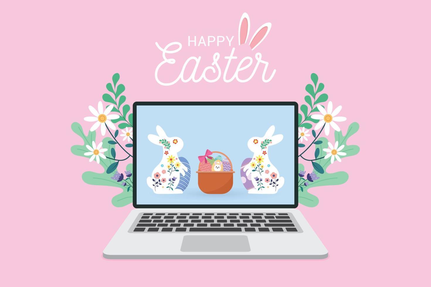 Easter day background vector illustration.Usable for Banners, posters, cover design template, social media template.