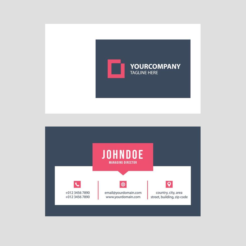 Simple modern business card template collection Premium Vector