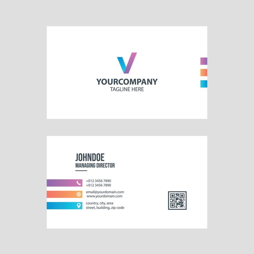 Simple modern business card template collection Premium Vector
