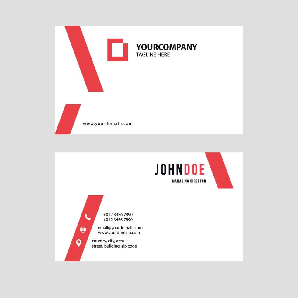 Simple modern business card template collection Premium Vector