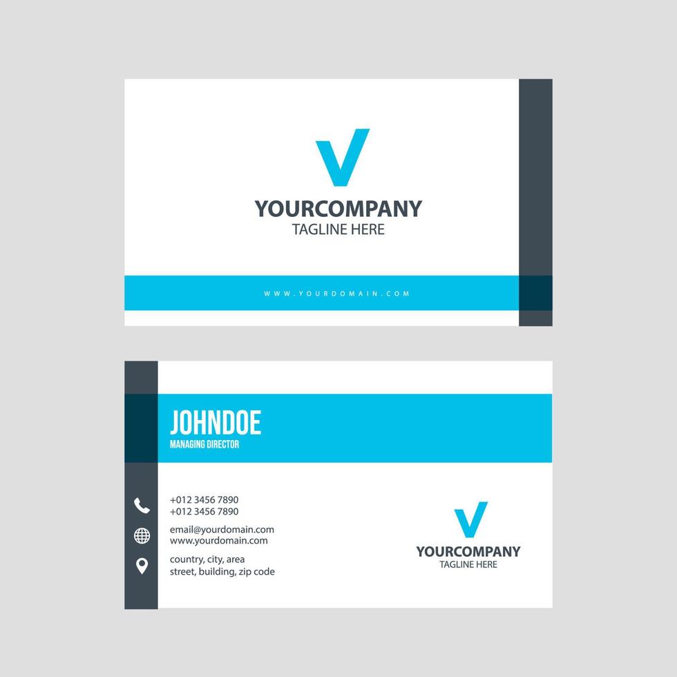 Simple modern business card template collection Premium Vector