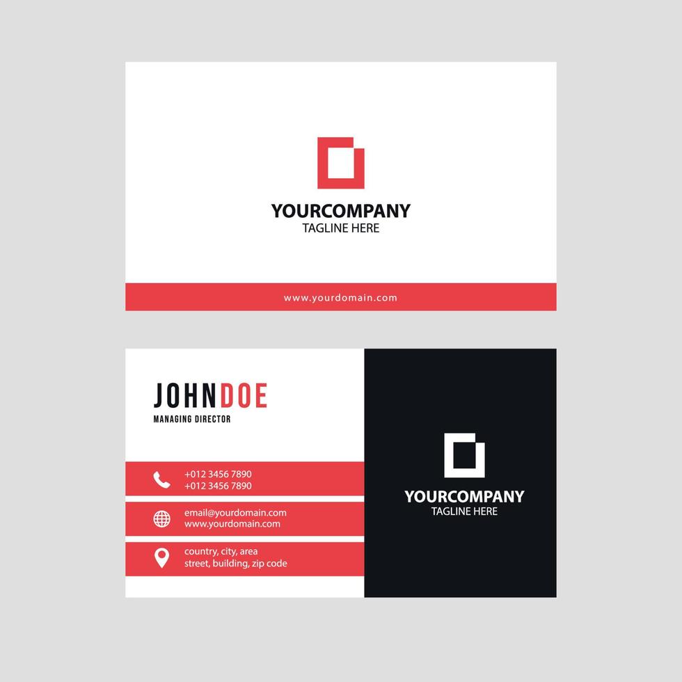 Simple modern business card template collection Premium Vector