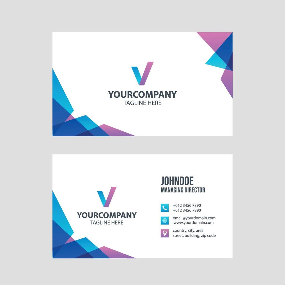 Simple modern business card template collection Premium Vector