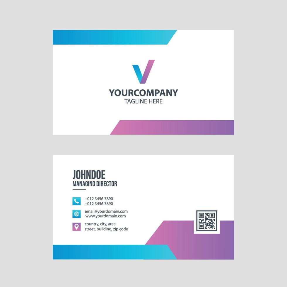 Simple modern business card template collection Premium Vector