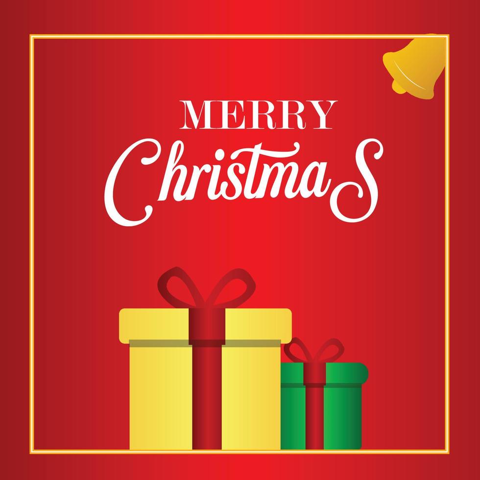 Merry Christmas Greeting Card vector