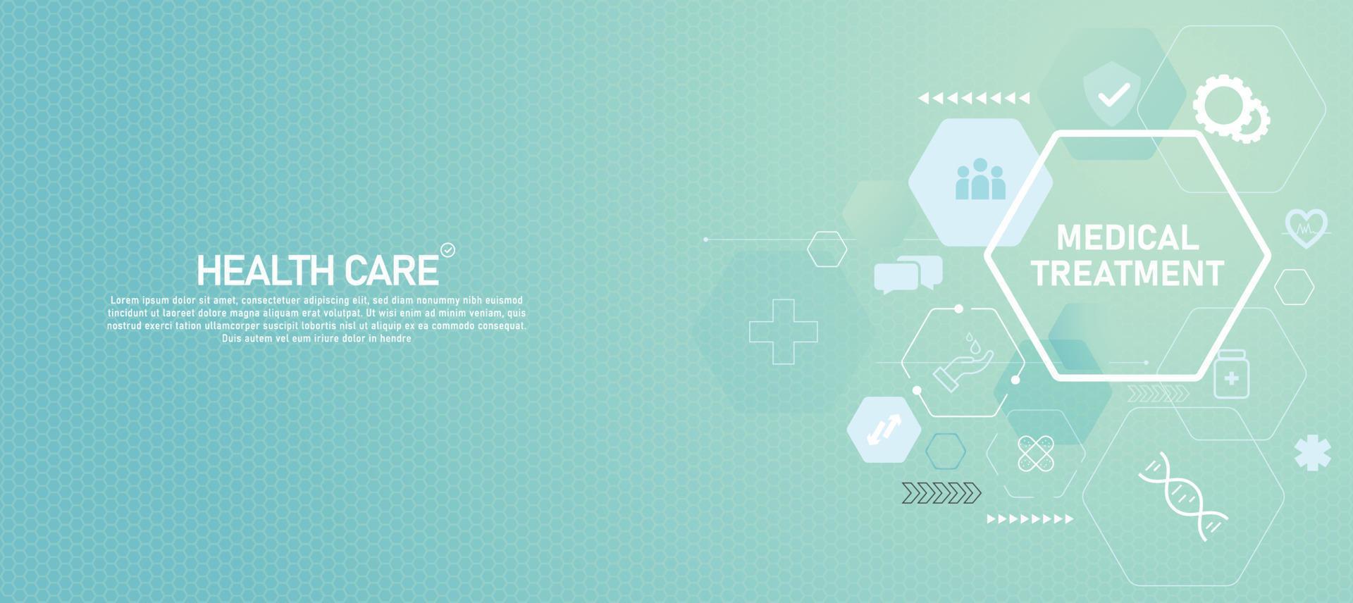 Geometric hexagon background Medical concept with vector icon