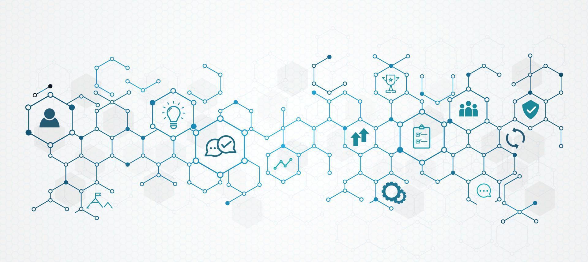 low poly global connection vector banner design with line and dots Abstract geometric digital background