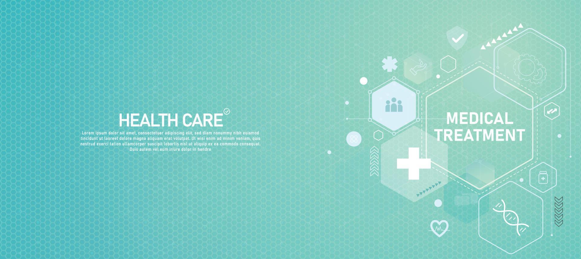 Geometric hexagon background Medical concept with vector icon