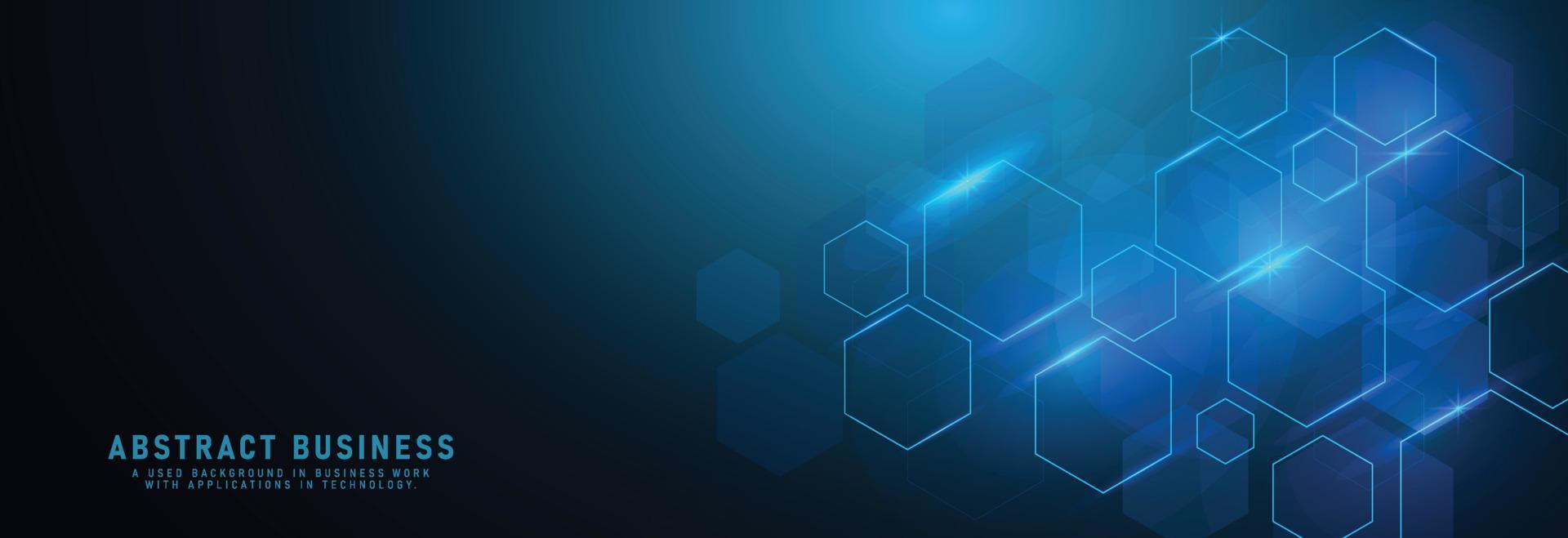 hexagon vector pattern with bright blue light geometric abstract background with simple hexagon elements medical design technology