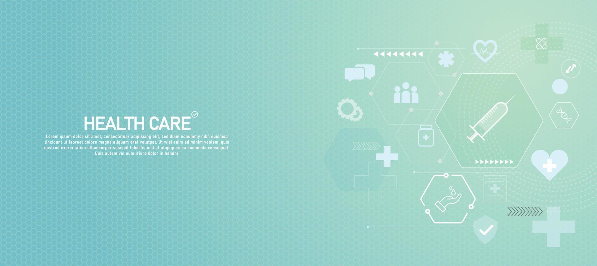 Geometric hexagon background Medical concept with vector icon