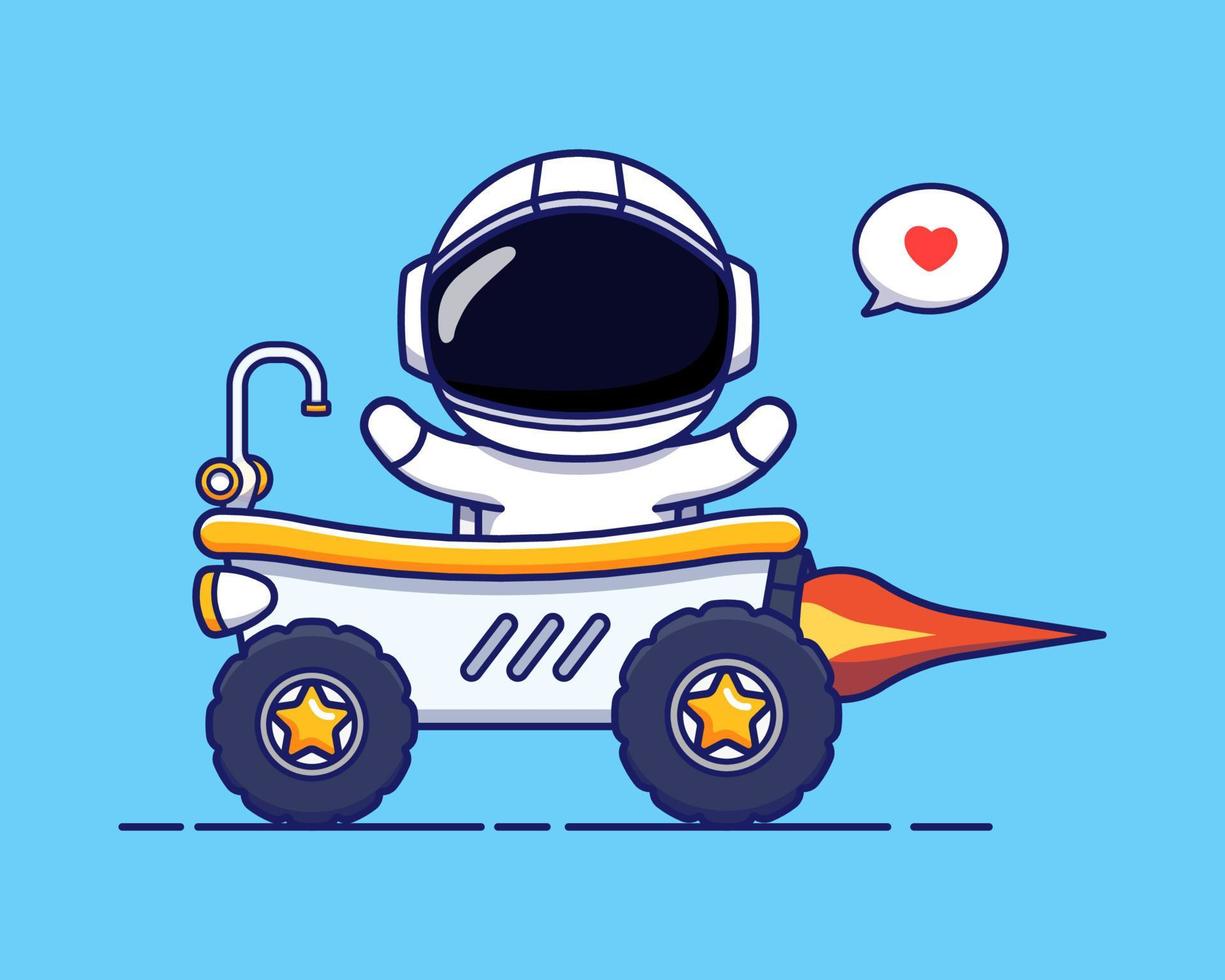 lindo astronauta con bañera modificada vector