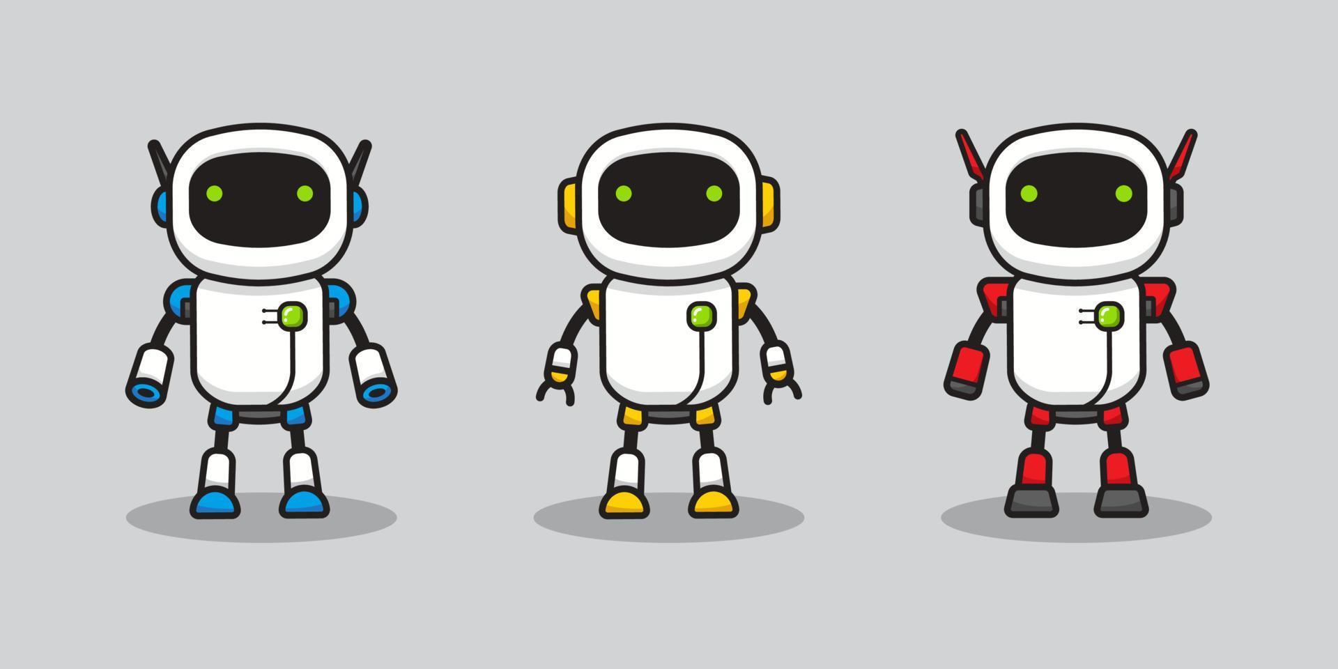 Various types of robots concept vector