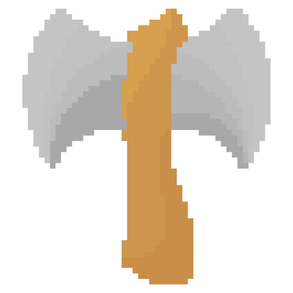 illustration of an ax with pixel theme 3 vector