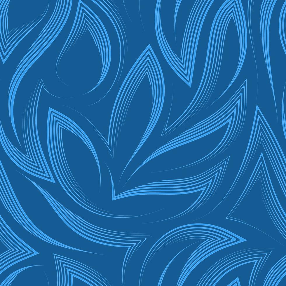 vector de patrones sin fisuras en colores azules desde las esquinas y rayas fluidas con bordes rasgados. Patrón transparente de vector de formas abstractas en colores náuticos. Textura elegante en zigzag lineal simple.