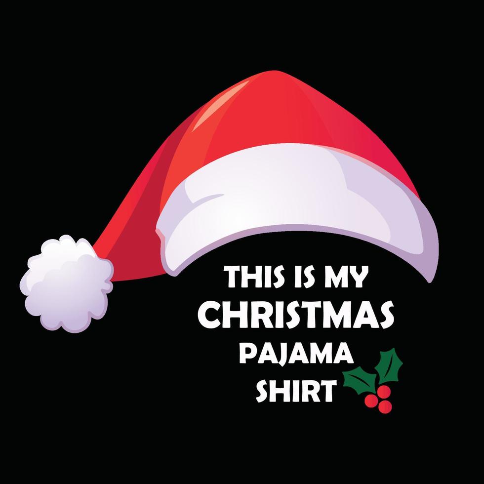 This is my christmas pajama t shirt vector