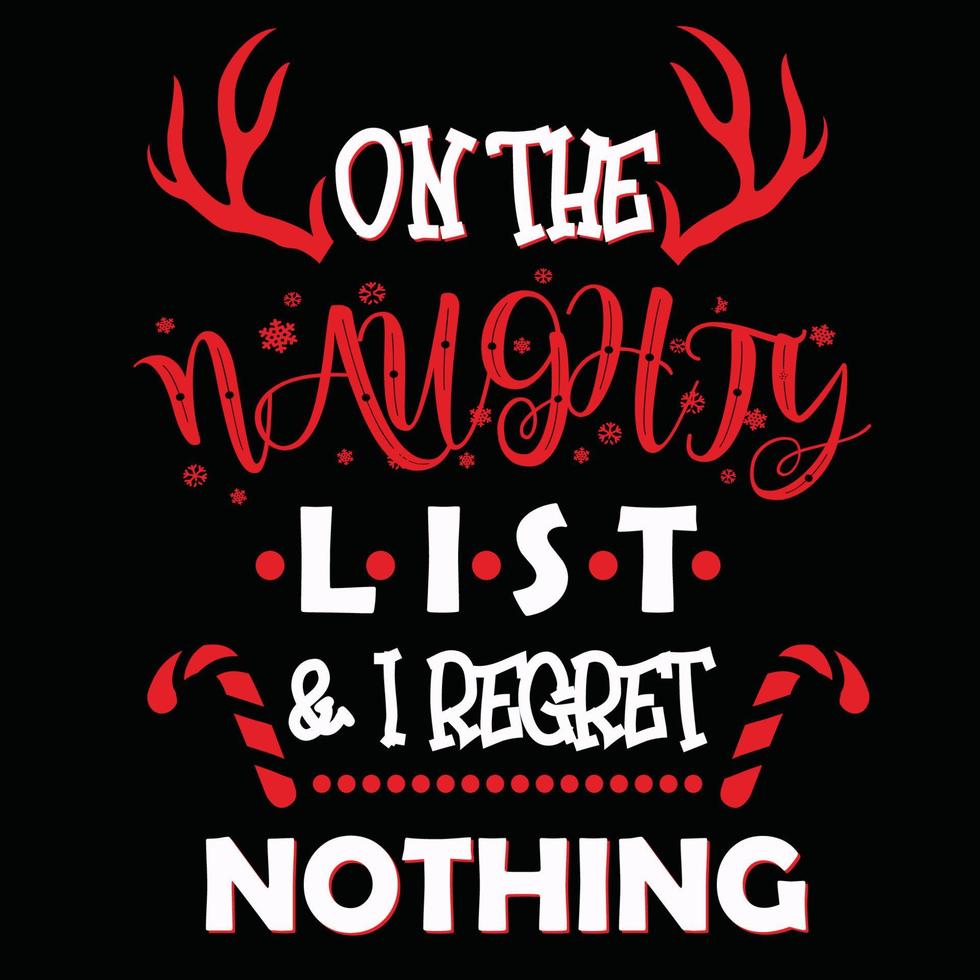 Christmas Typography T shirt Design vector