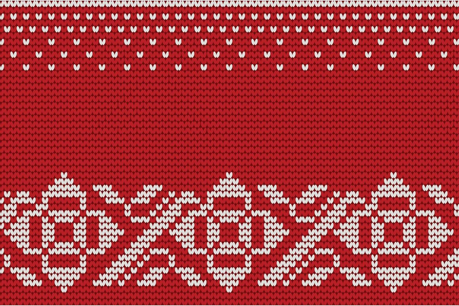 Fair isle knitting pattern vector