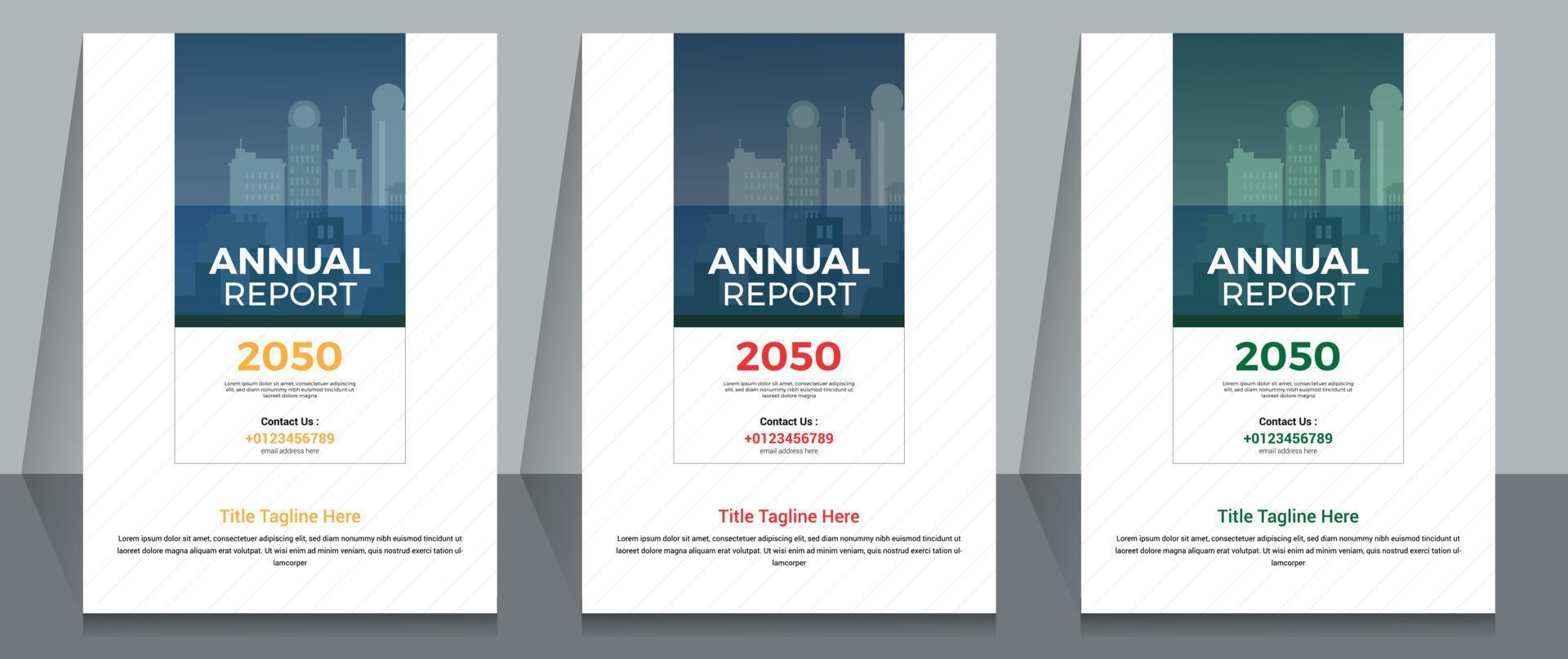 Corporate Business Annual Report Template Design. vector