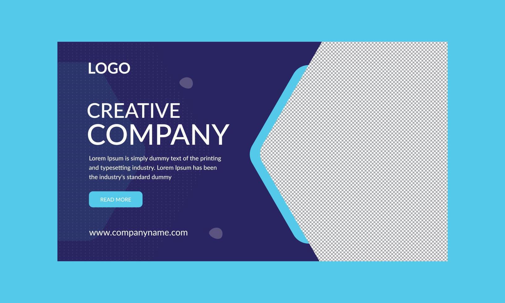 Abstract business banner template design, Digital business marketing promotion, landing page template vector