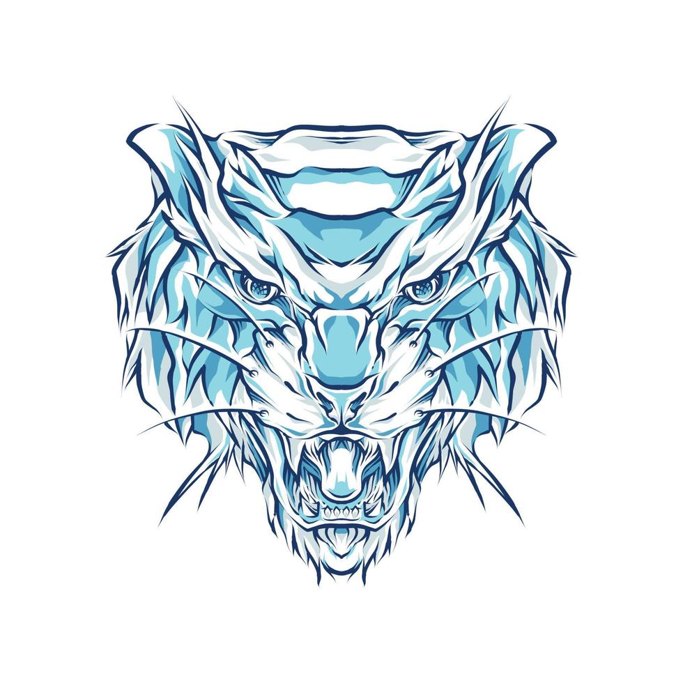 Ilustración de cabeza de tigre vector