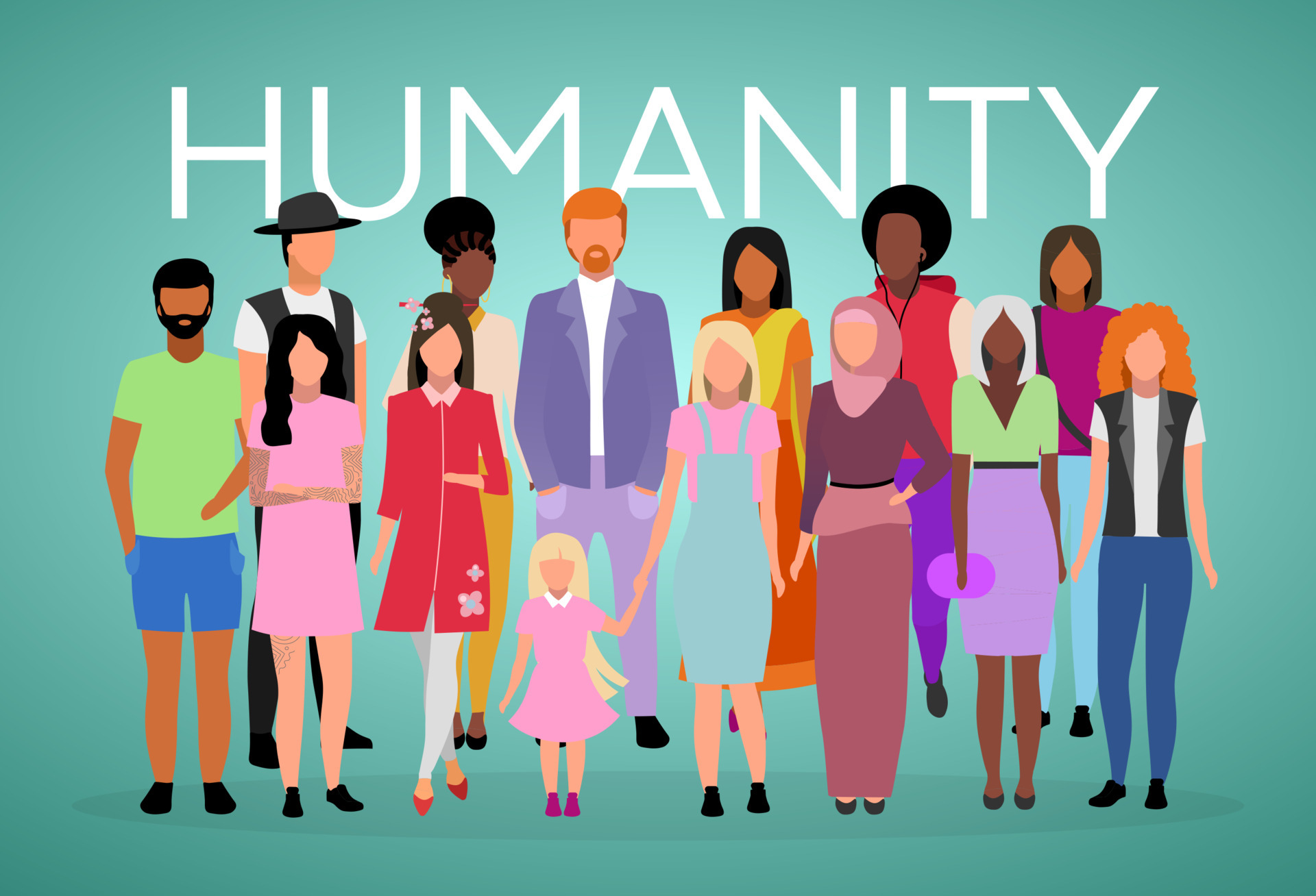 Humanity poster vector templatepopulation Brochure cover Humanity poster vector templatepopulation Brochure cover