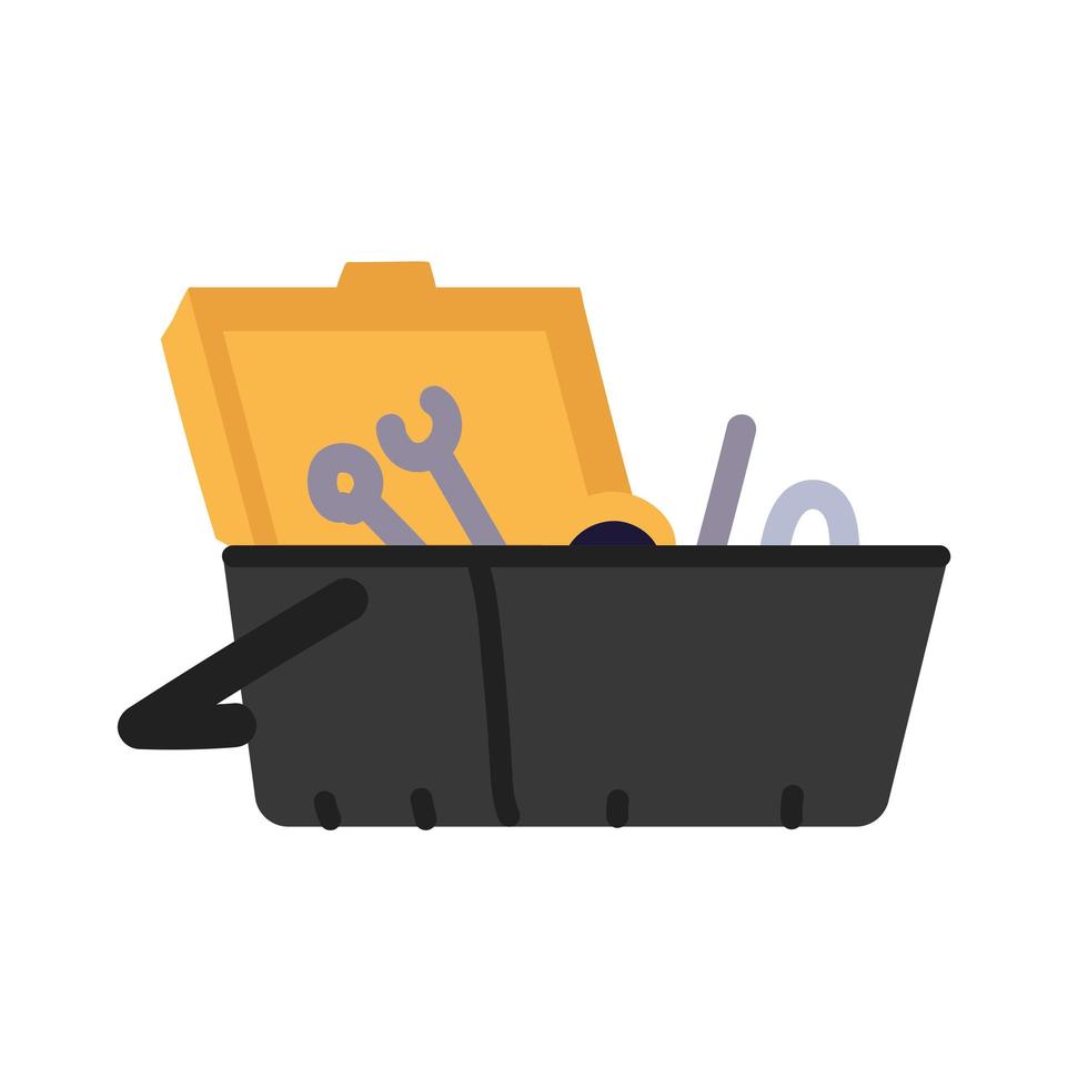 toolbox with tools vector