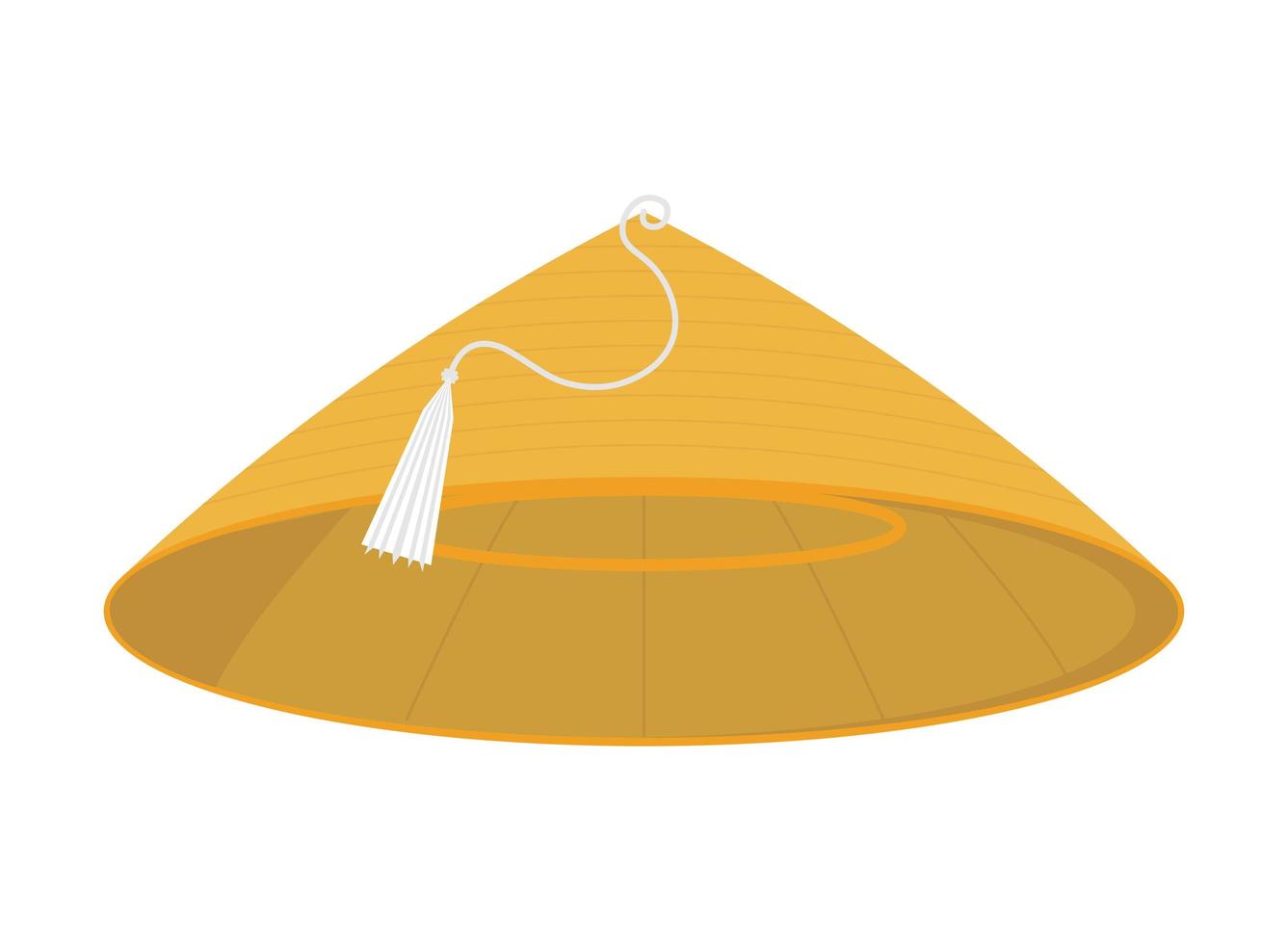 sombrero chino tradicional vector